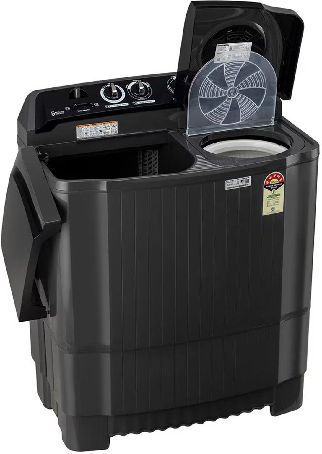 LG:WASHING MACHINE:P8015SKAZ.ABMQEIL 8.0 KG WHITE GREY