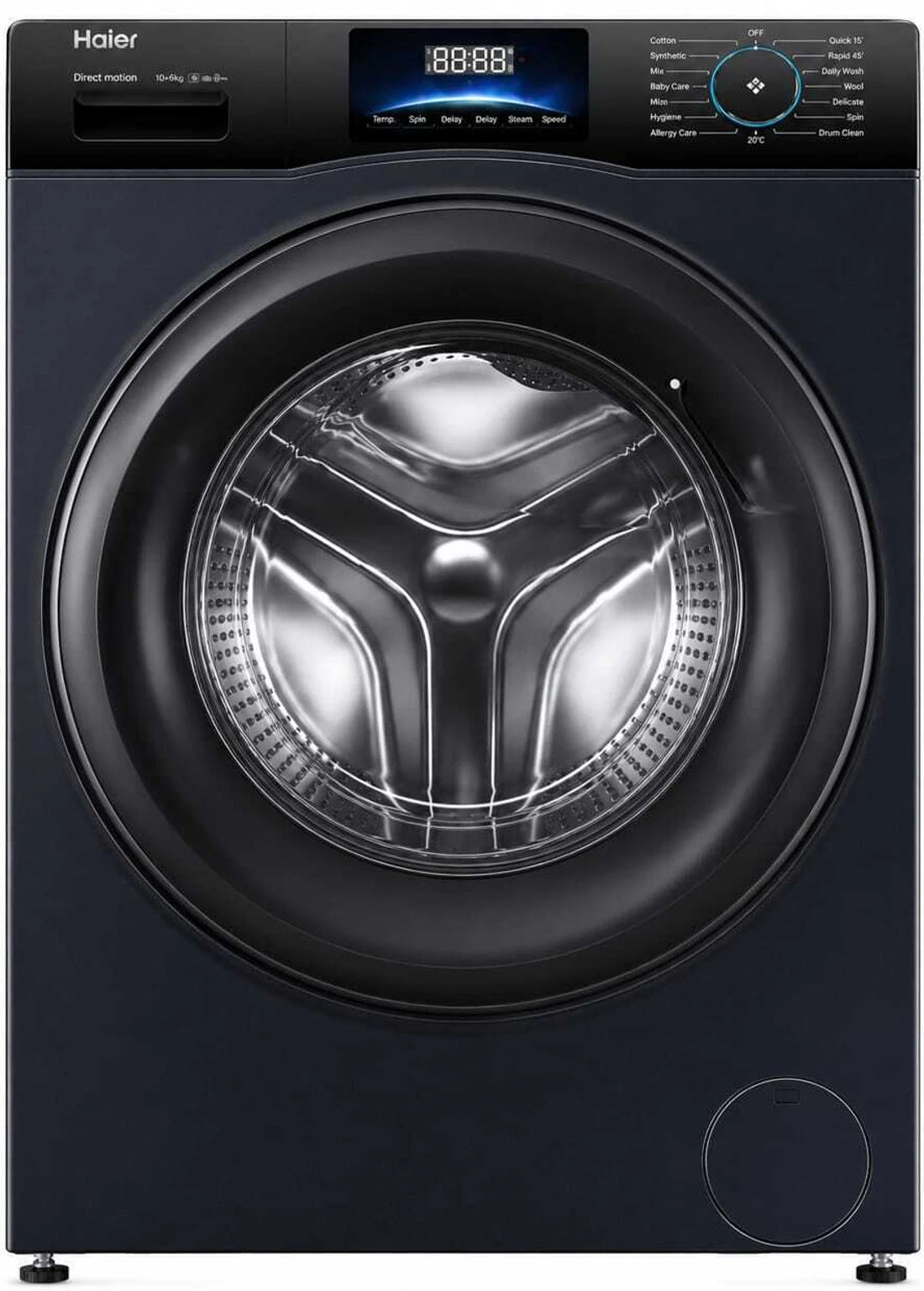 HAIER:WASHING MACHINE:HW80-IM12929EBK:PUNE 8.0 KG Starry Silver