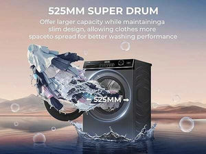 HAIER:WASHING MACHINE:HW80-IM12929EBK:PUNE 8.0 KG Starry Silver