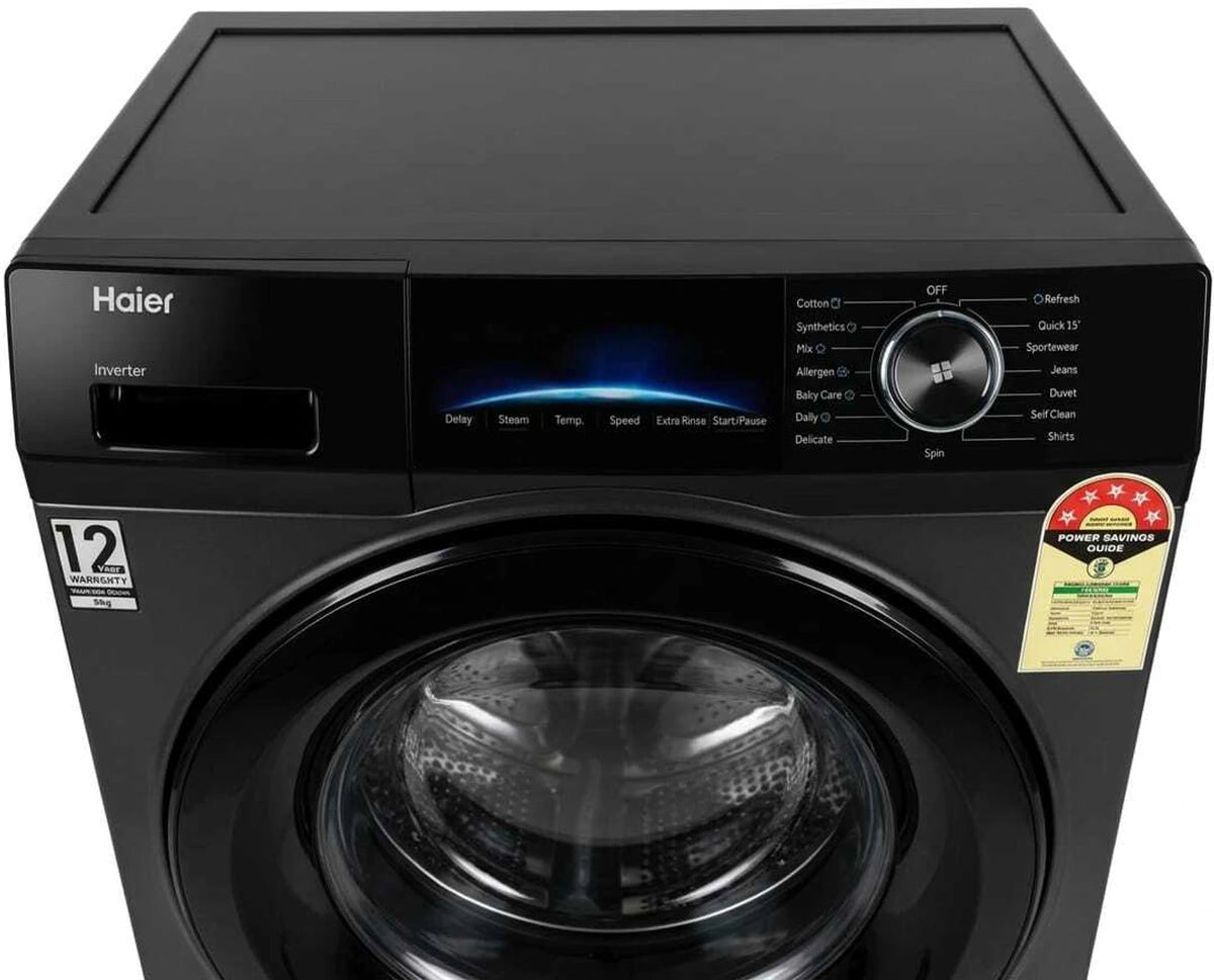 HAIER:WASHING MACHINE:HW80-IM12929EBK:PUNE 8.0 KG Starry Silver
