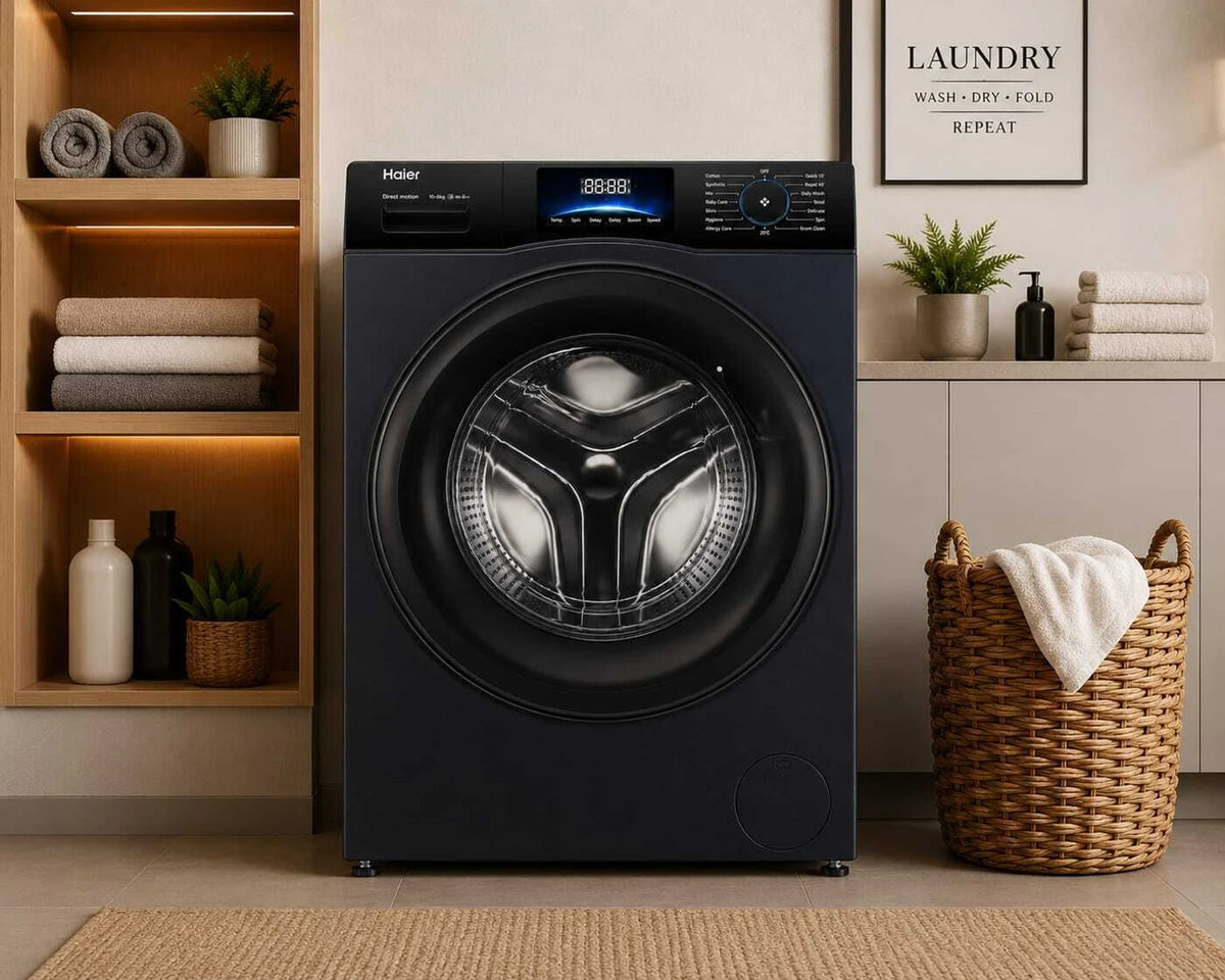 HAIER:WASHING MACHINE:HW80-IM12929EBK:PUNE 8.0 KG Starry Silver