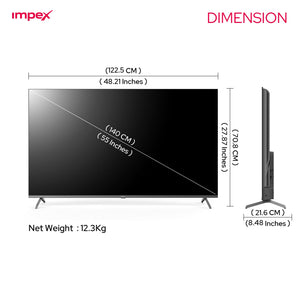 IMPEX:LED TV:QLED TV EVOQ 55S4QLC3 139 CM (55 INCH)