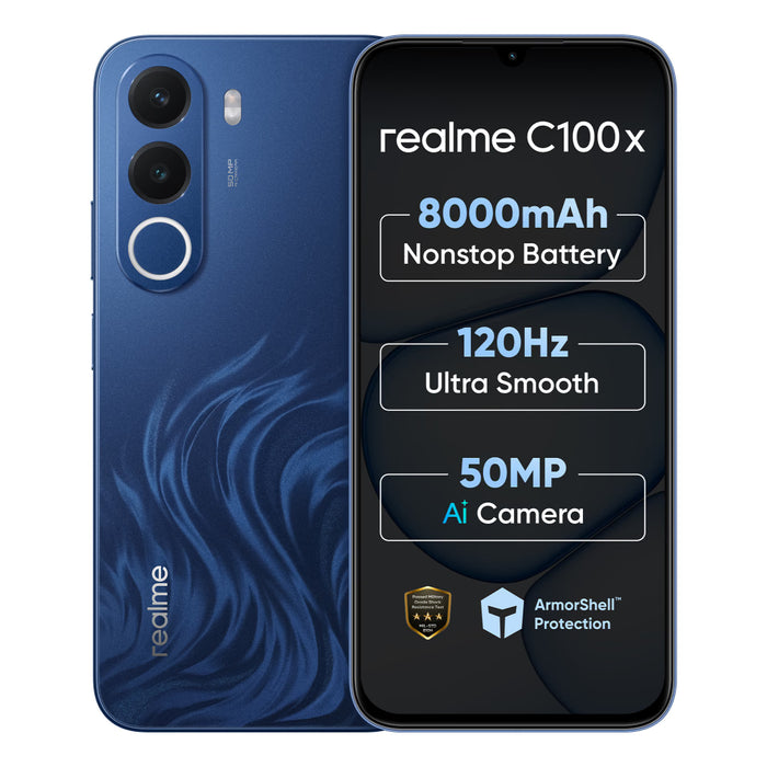 REAL ME:SMART PHONES:C100X 4/64GB DEEP BLUE TIDES