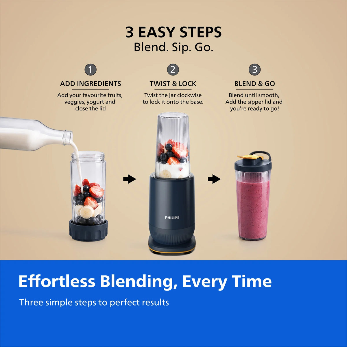 PHILIPS:BLENDER:HR 2613-MINI BLENDER