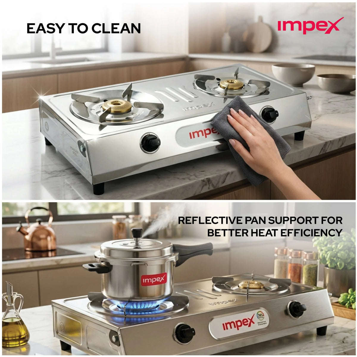 IMPEX:GAS STOVE:SS EFFICIO 2B