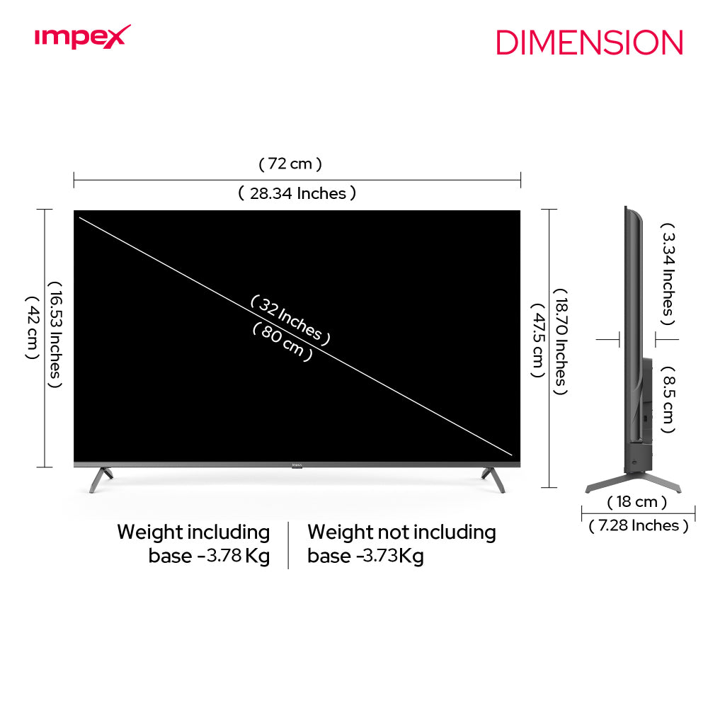 IMPEX:LED TV:VIVA 32 80 CM (32 INCH) SMART