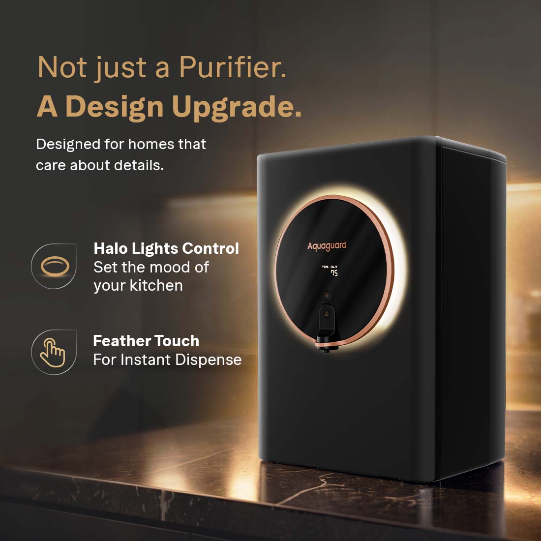 EUREKA FORBES:WATER PURIFIER:AQUAGUARD ASPIRE HALO UV HMR SS 2X WQI