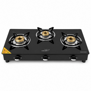 V GUARD:GAS STOVE:Idalia PRO 3B Glass Top Gas Stove