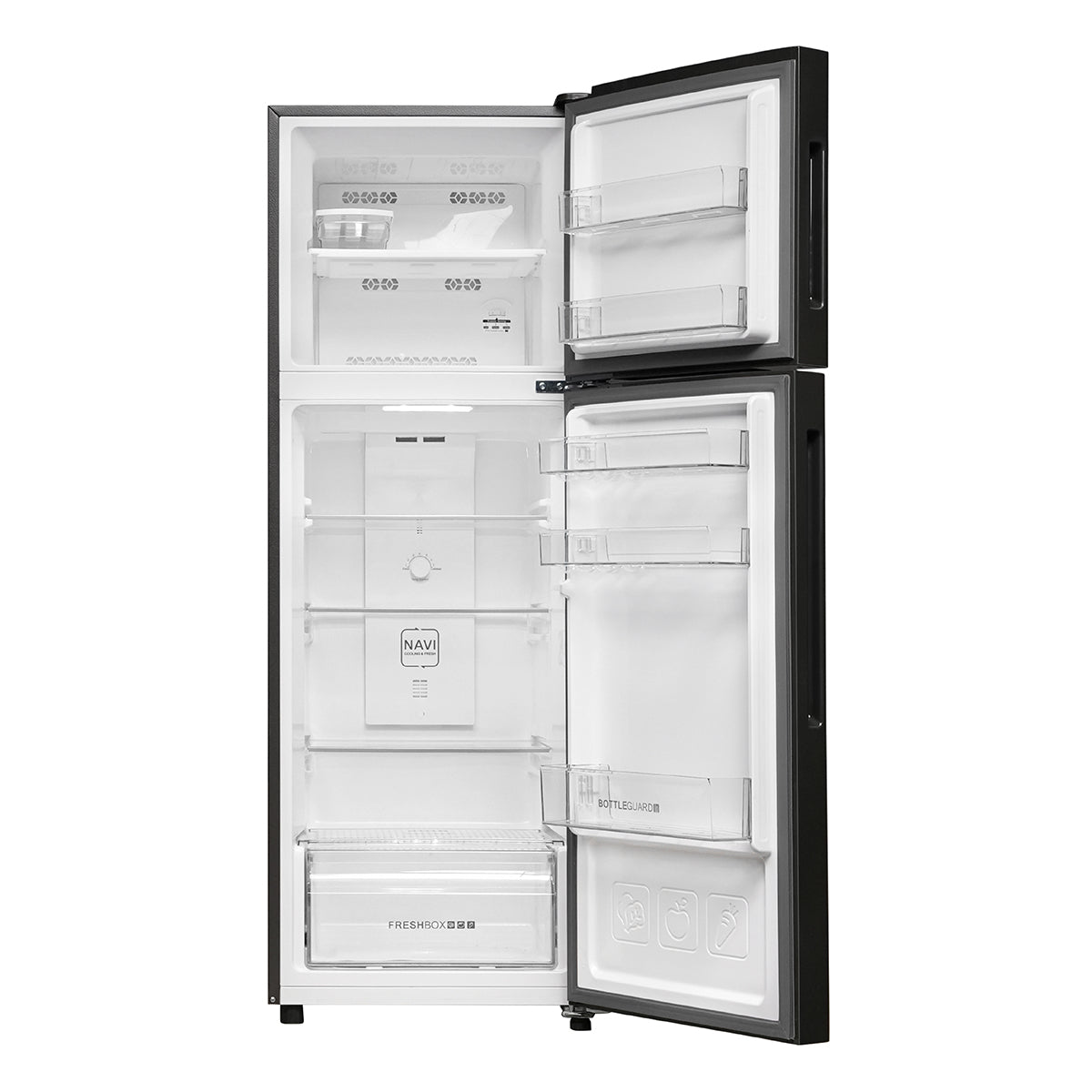 HAIER:REFRIGERATOR:HRF-2902EKGA-P 240 LTR BLACK GLASS
