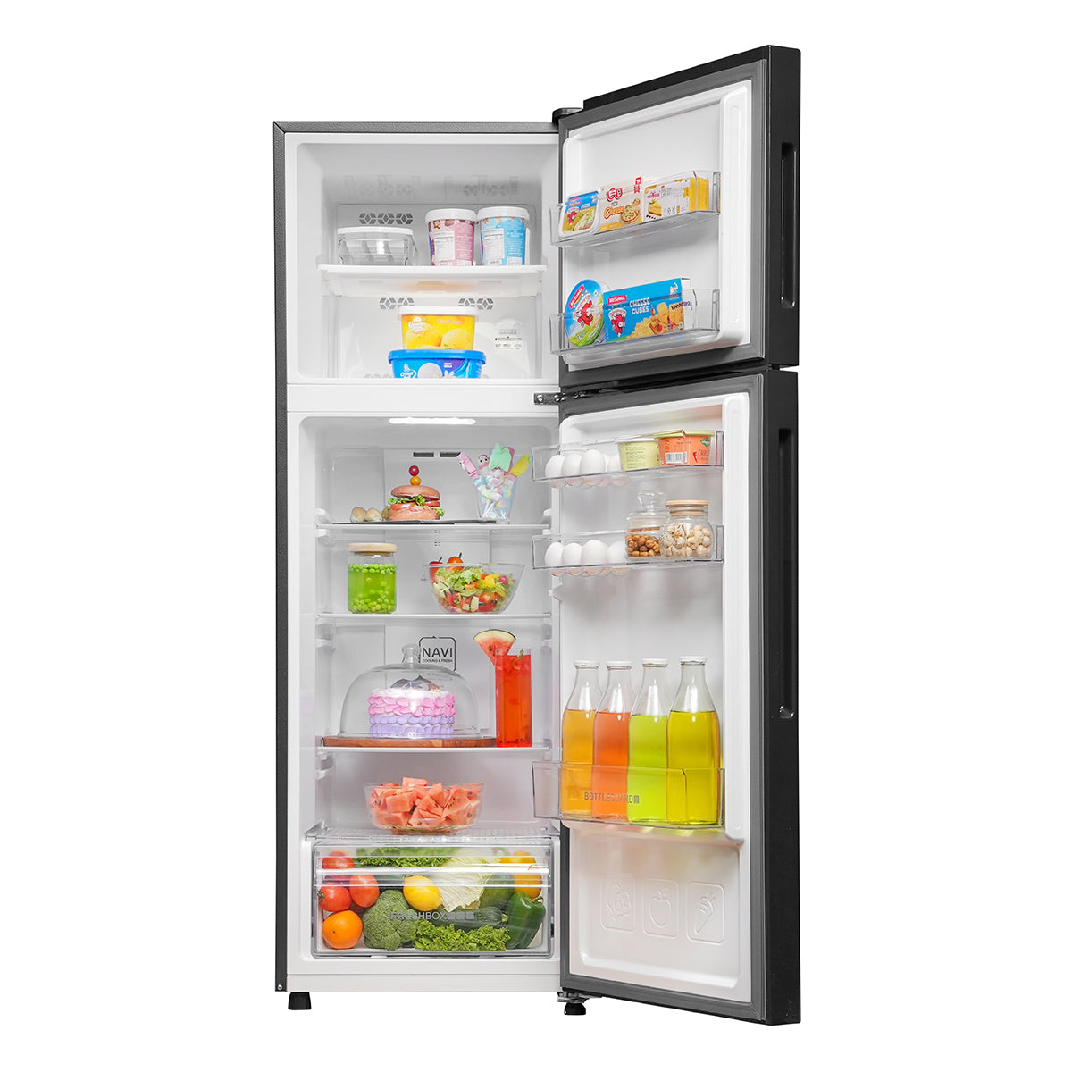 HAIER:REFRIGERATOR:HRF-2902EKGA-P 240 LTR BLACK GLASS