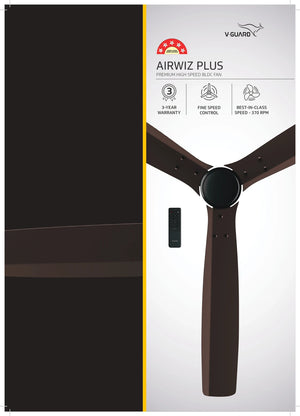 V GUARD:CEILING FAN:CF AIRWIZ PLUS 48 SPACE BLK 1.2M
