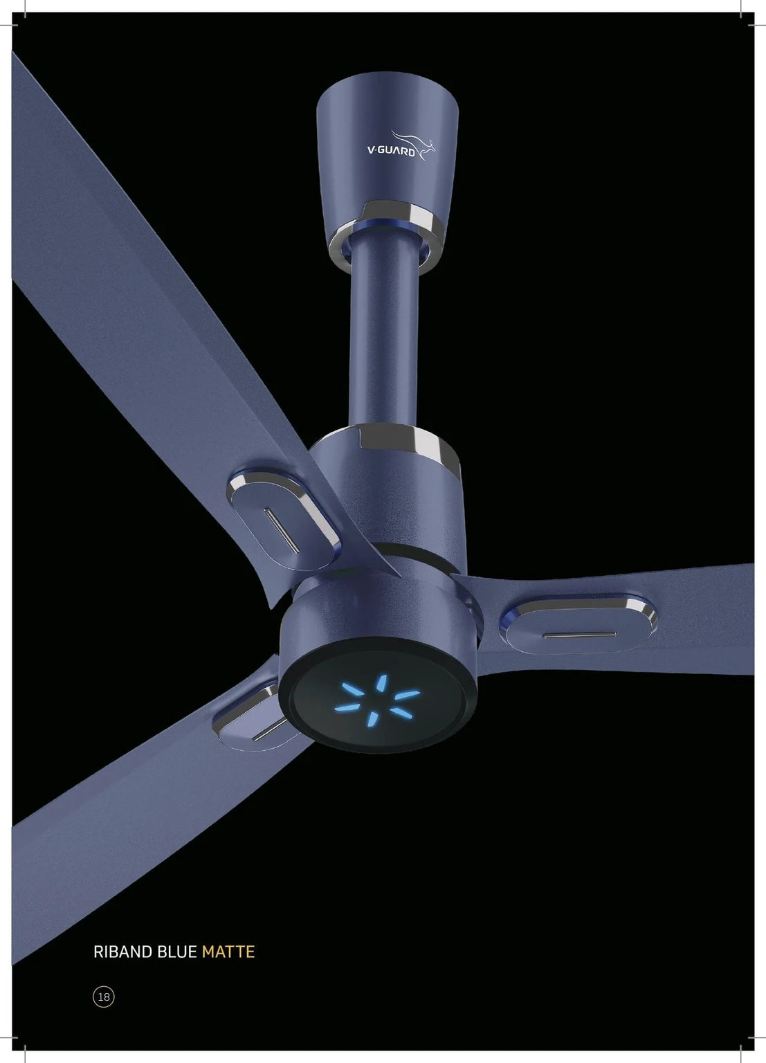V GUARD:CEILING FAN:CF AIRWIZ PRIME 48 RIBAND BLUE MAT