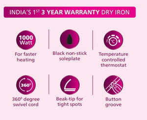 PHILIPS:IRON BOX:DST0600/20 IN DRY IRON