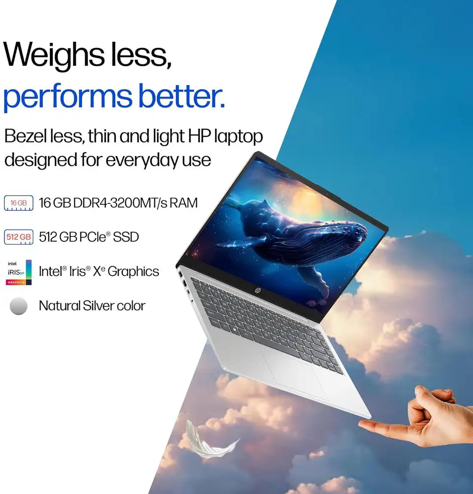 HP:LAPTOPS: EP0159TU I7-1355U | 16GB | 512GB SSD | 14'' FHD | WIN 11 | MSO | SILVER