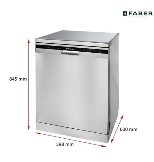 FABER:DISH WASHER:FFSD 6PR 12S NEO INOX 12 PLACE STAINLESS STEEL/INOX FINISH