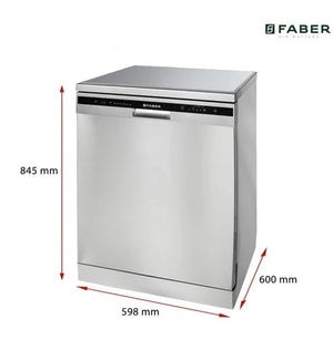 FABER:DISH WASHER:FFSD 6PR 12S NEO INOX 12 PLACE STAINLESS STEEL/INOX FINISH