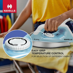 HAVELLS:IRON BOX:DRY IRO HAWK BLUE 1100 W