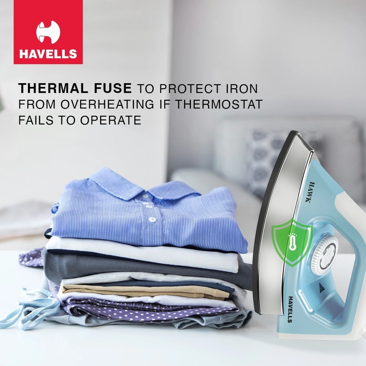 HAVELLS:IRON BOX:DRY IRO HAWK BLUE 1100 W