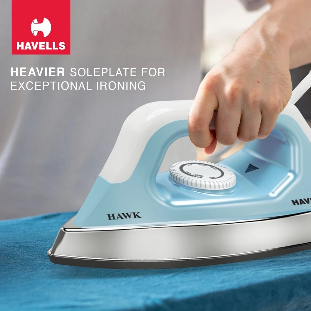 HAVELLS:IRON BOX:DRY IRO HAWK BLUE 1100 W
