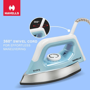 HAVELLS:IRON BOX:DRY IRO HAWK BLUE 1100 W