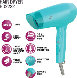 HAVELLS:HAIR DRYER:DRYER HD2222 1200 WATTS