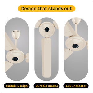 ATOMBERG:CEILING FAN:IKANO 1200MM CF GLOSS WHITE BLDC