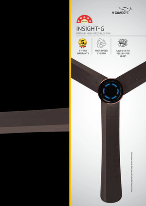 V GUARD:CEILING FAN:INSIGHT-G 1200 MM ELEGANCE BROWN MATTE BLDC