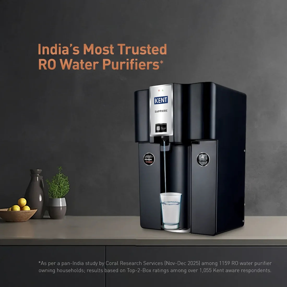 KENT:WATER PURIFIER:SAPHIRE BLACK