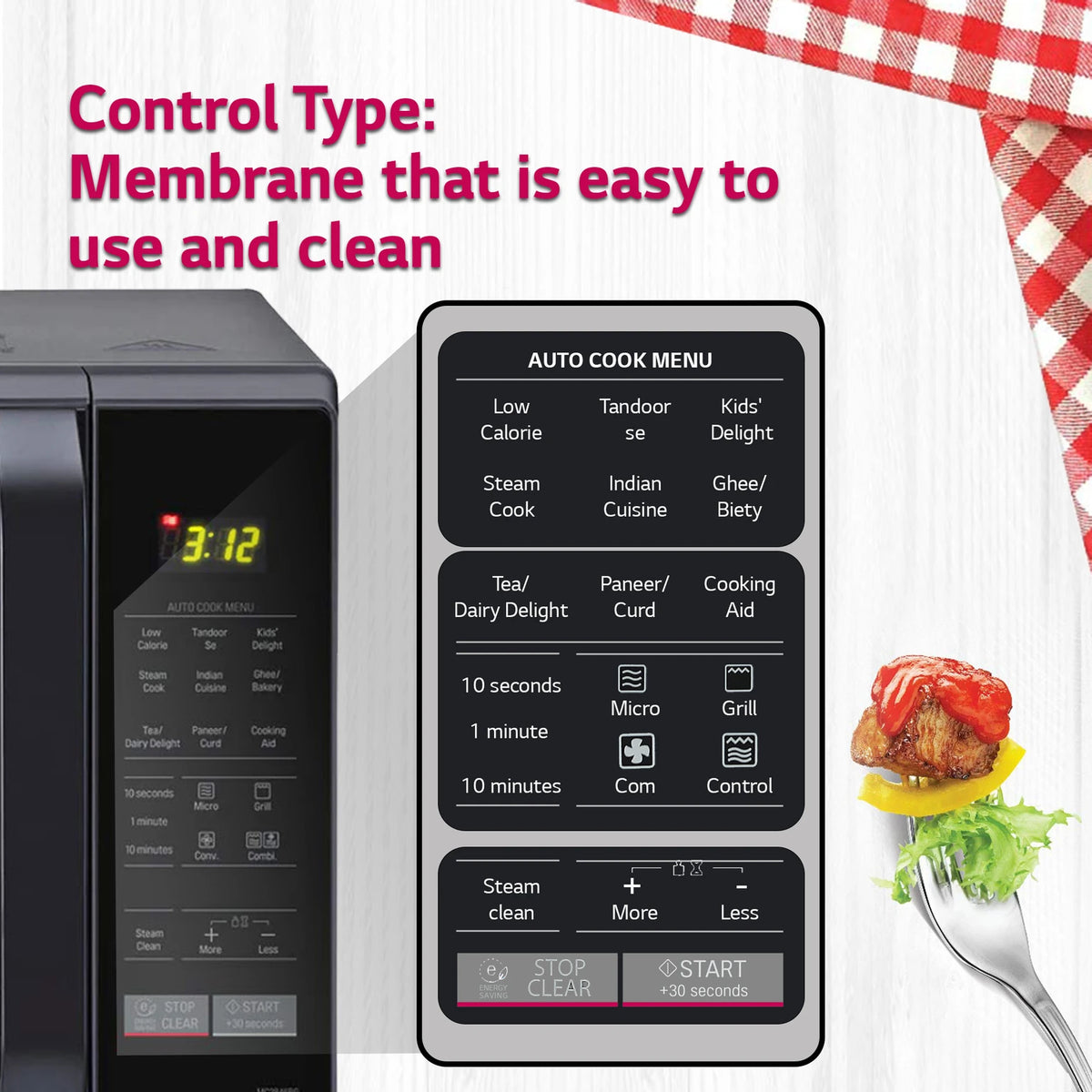 LG:MICROWAVE OVEN:MC2846BG.DBKQILN