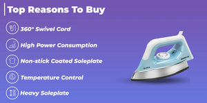 HAVELLS:IRON BOX:DRY IRO HAWK BLUE 1100 W