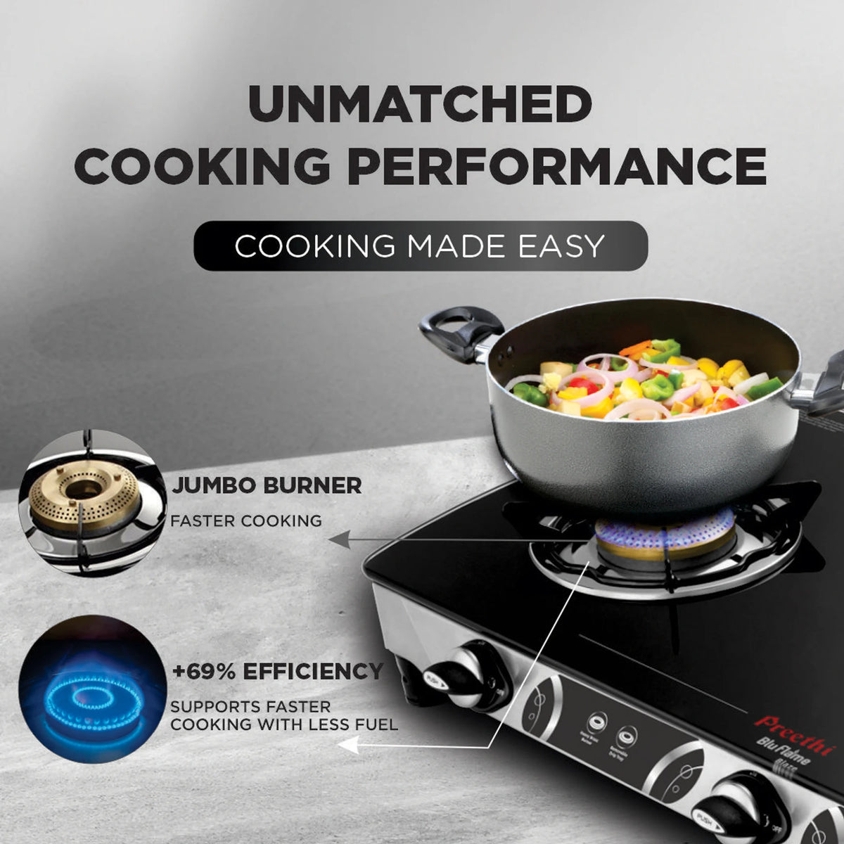 PREETHI:GAS STOVE:BLAZE 3B