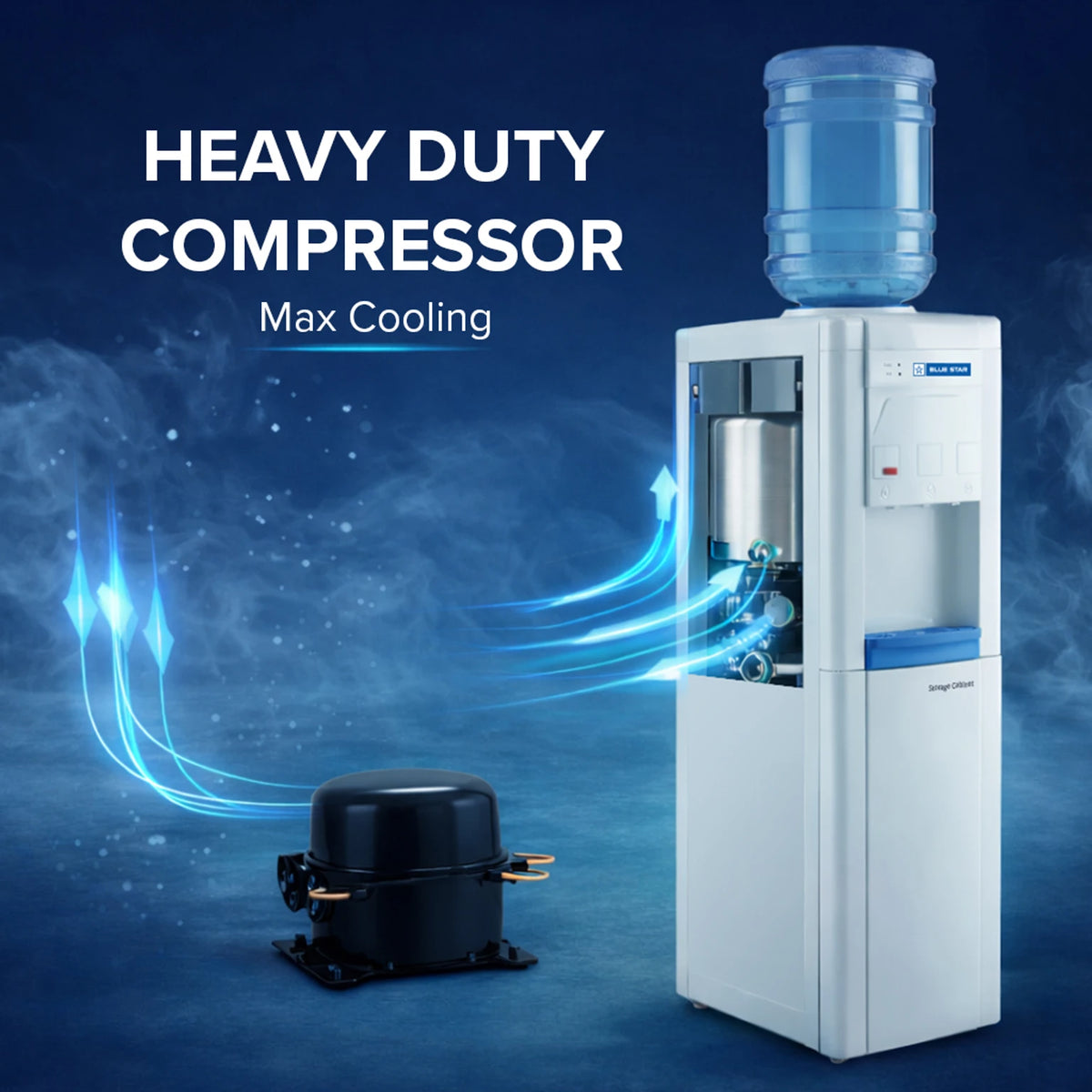 BLUESTAR:WATER DISPENSER:BWD3FMCGA BWD FLOOR MOUNTED WITH CABINET