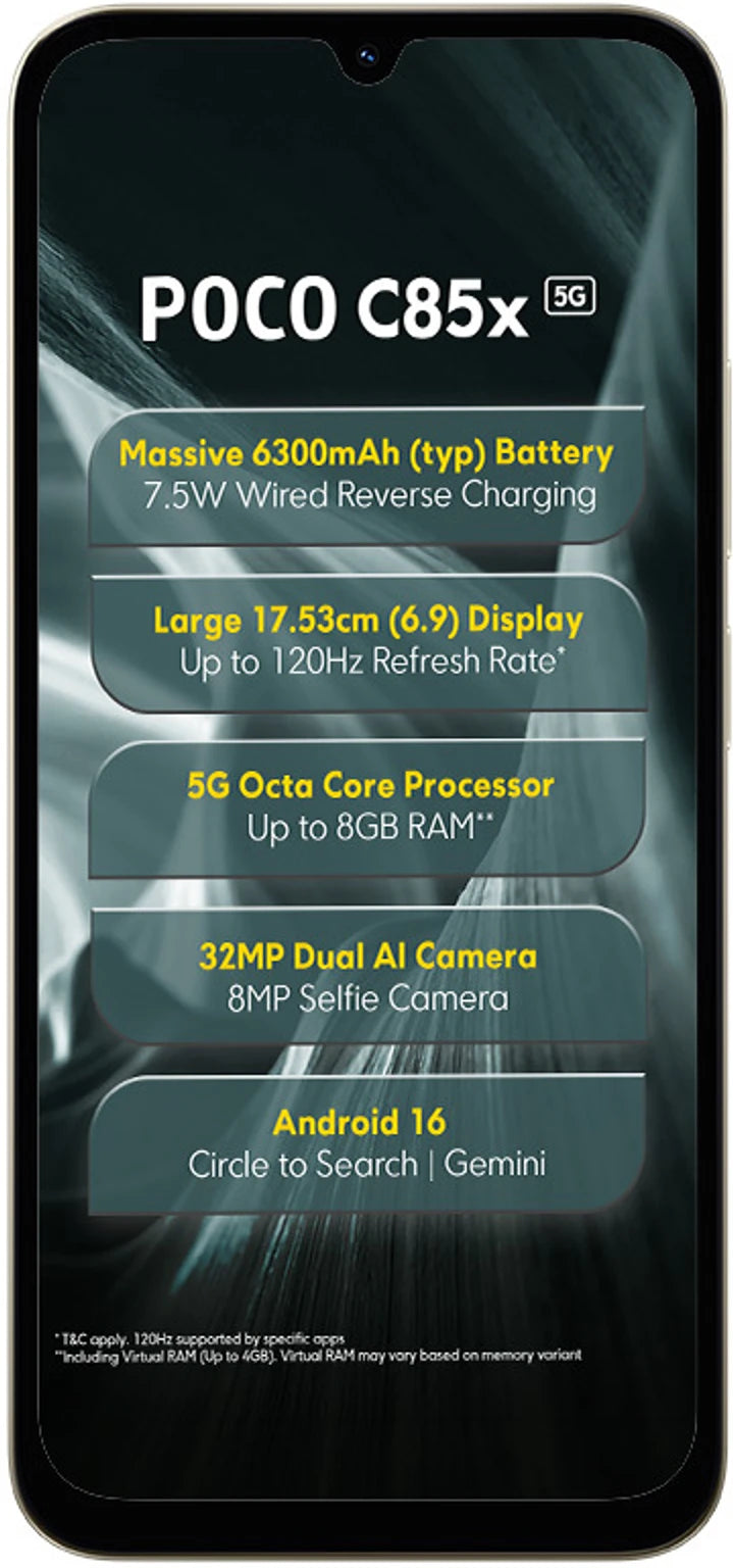 POCO:SMART PHONES:C85X 4/128GB GREEN 5G