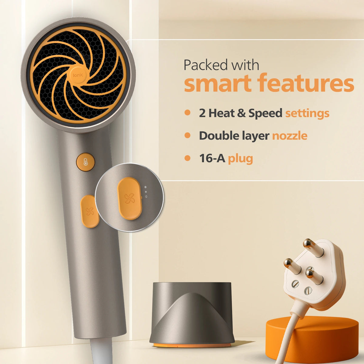 PHILIPS:HAIR DRYER:BHD321/06 1600W HAIR DRYER