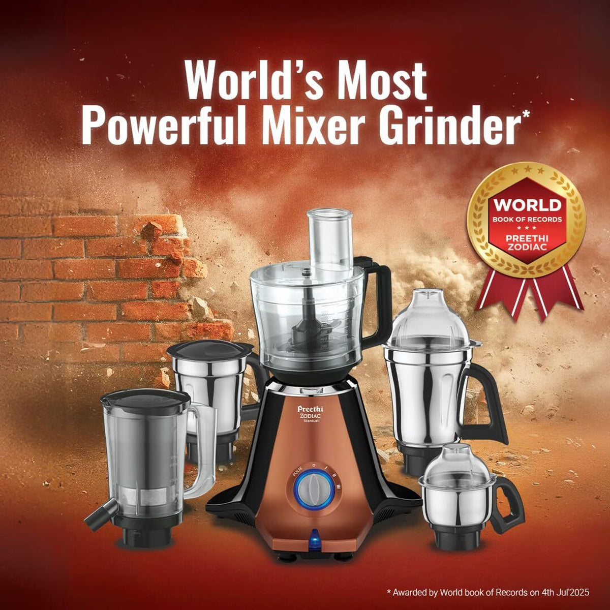 PREETHI:MIXER GRINDER:ZODIAC STARDUST