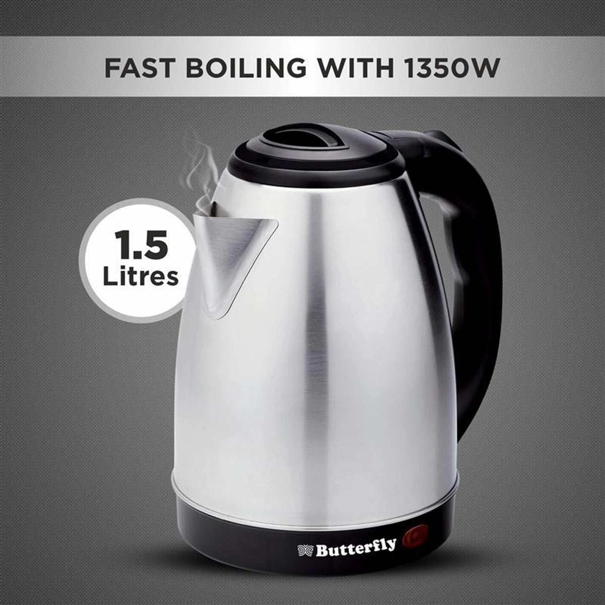 BUTTERFLY:ELECTRIC KETTLE:EVO PRO 1.5 L ELECTRIC KETTLE