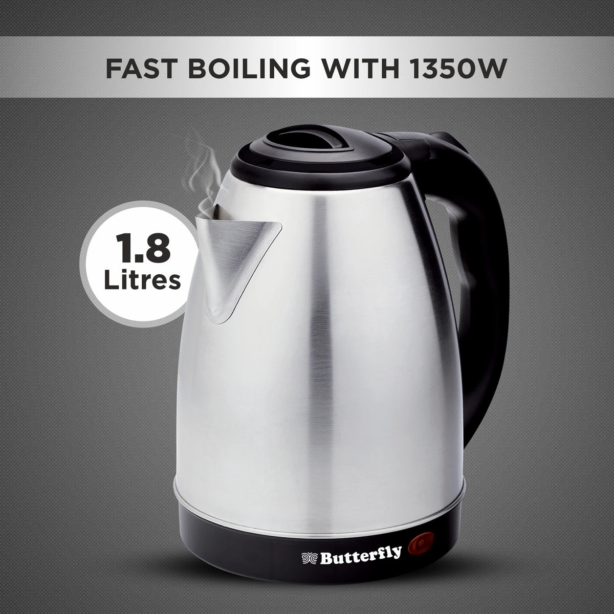 BUTTERFLY:ELECTRIC KETTLE:EVO PRO 1.8 L ELECTRIC KETTLE