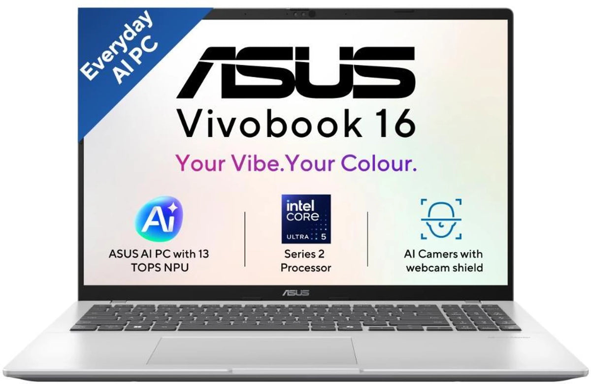 ASUS:LAPTOPS: VIVOBOOK 16 X1607CA-MB350WS ULTRA 5 225H | 16GB | 512GB SSD | 16" FHD+ | WIN 11 | MSO | COOL SILVER