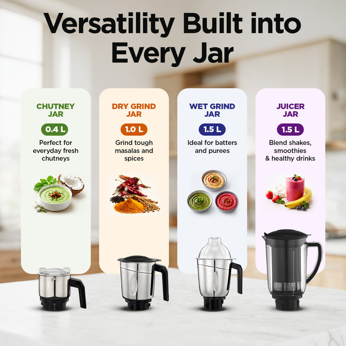 PREETHI:MIXER GRINDER:GALAXY PLUS 3 JAR+JUICER