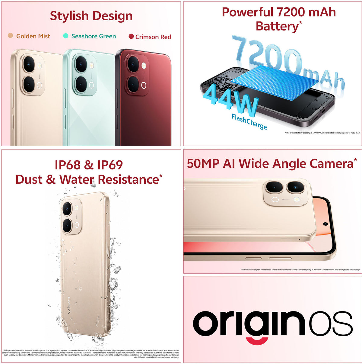 VIVO:SMART PHONES:Y31T 6/128 GOLDEN MIST