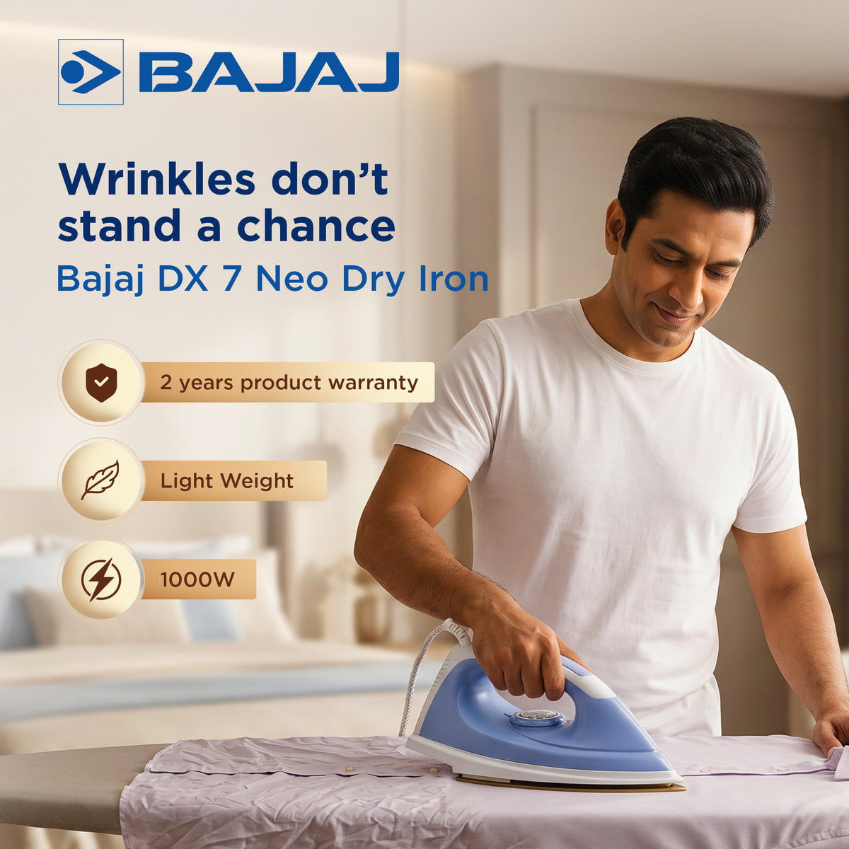 BAJAJ:IRON BOX:BAJAJ DX 7 NEO DRY IRON 440304