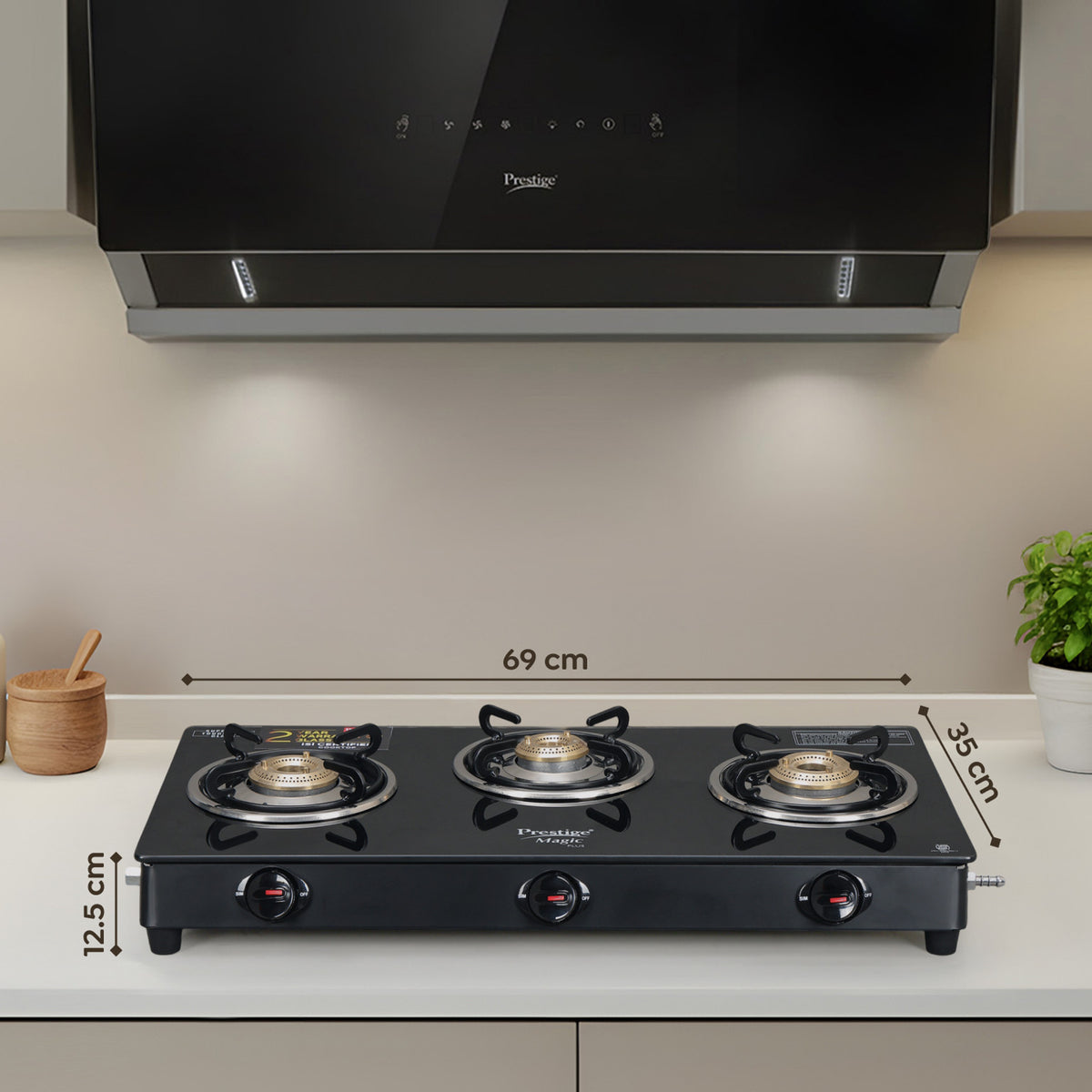 PRESTIGE:GAS STOVE:MAGIC PLUS GTMP 03