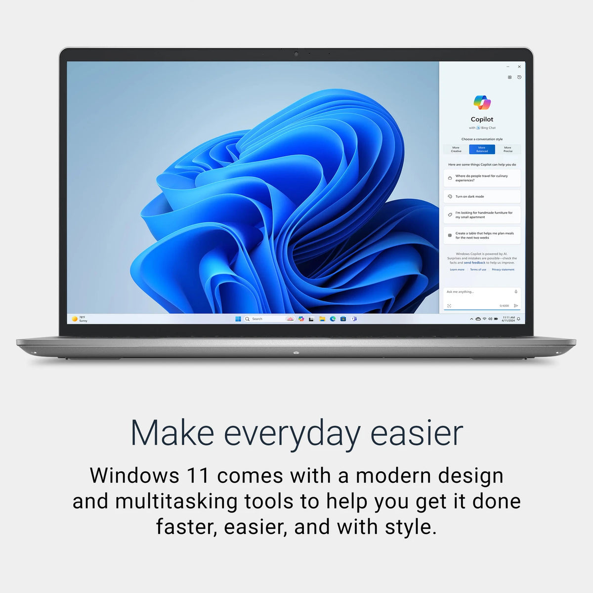 DELL:LAPTOPS: (N) DELL 15250 ODC15250020N1RINS1 CORE 3 100U | 8GB | 512GB SSD | 15.6" FHD 120HZ | WIN 11 | MSO | PLATINUM SILVER