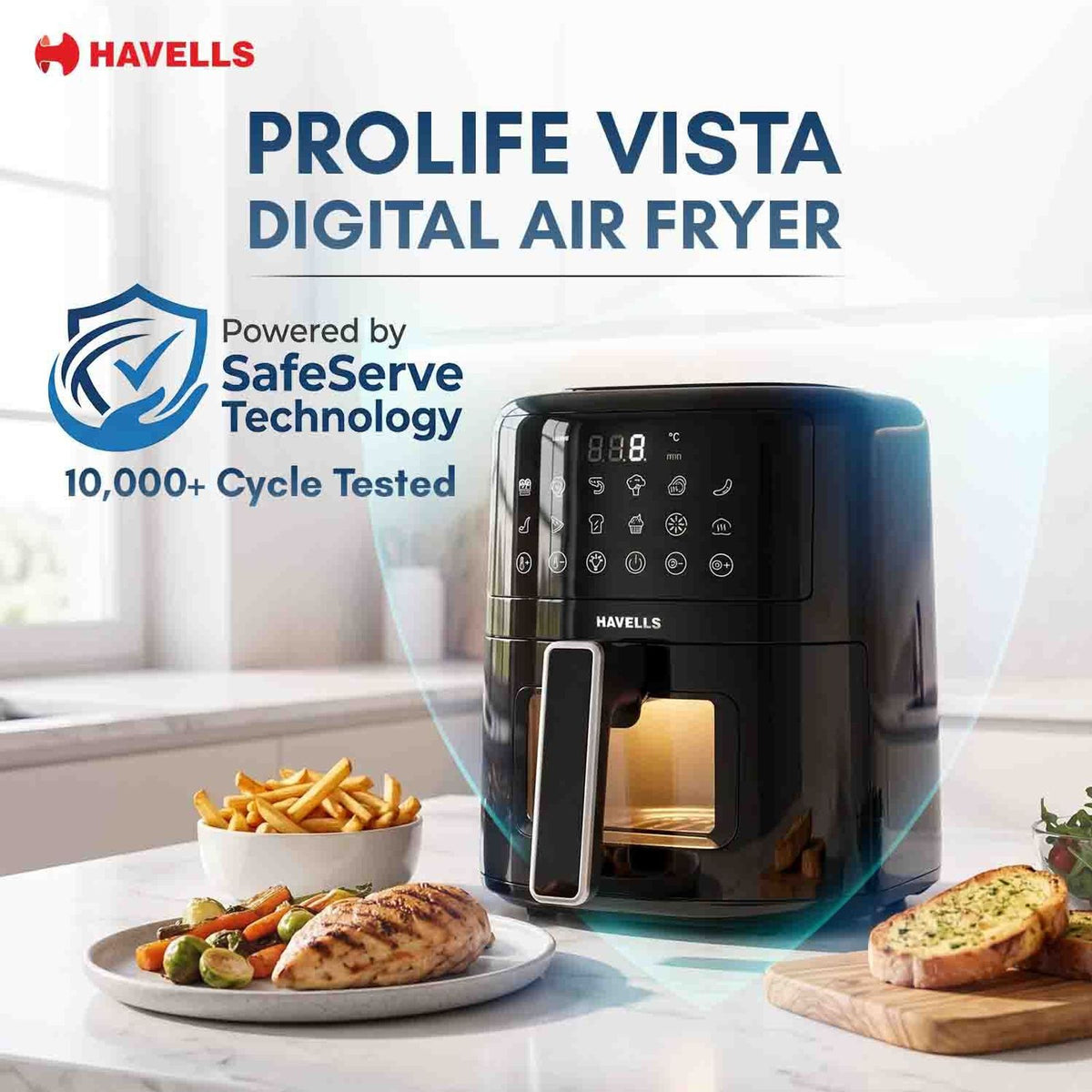 HAVELLS:AIR FRYER:Prolife Vista Digital 4.2L Air Fryer