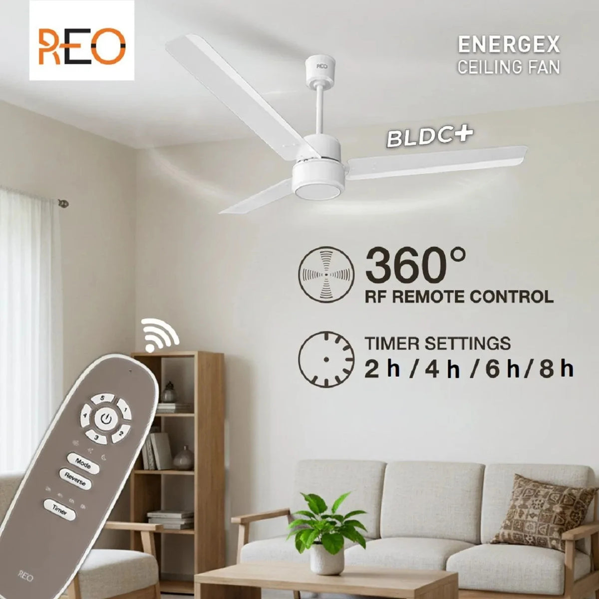 HAVELLS:CEILING FAN:1200MM ENERGEX ELEGANT WHITE