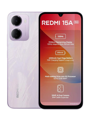 XIAOMI:SMART PHONES:REDMI 15A 4/64GB AMAZE PURPLE