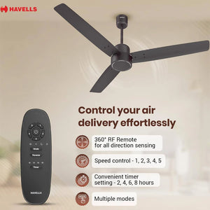 HAVELLS:CEILING FAN:1200 MM FAN EPIC BLDC SMOKE BROWN