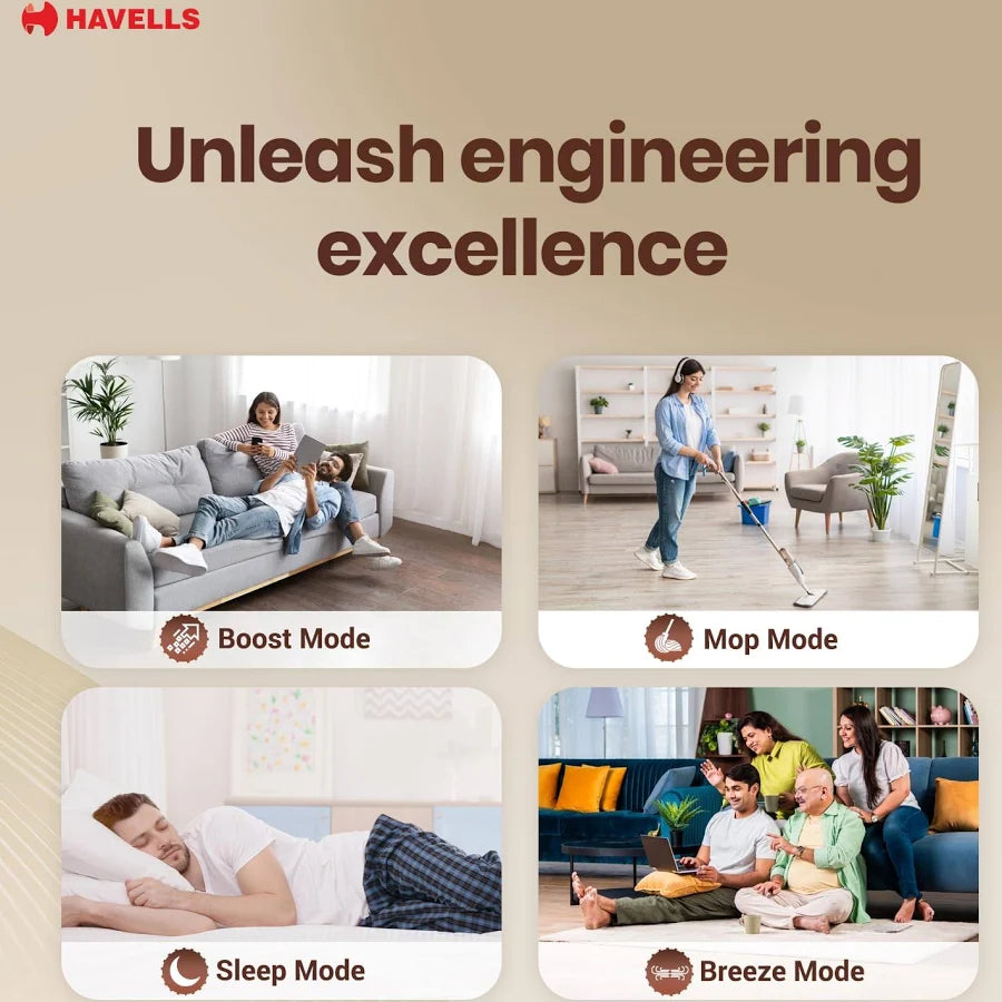 HAVELLS:CEILING FAN:1200 MM FAN EPIC BLDC SMOKE BROWN