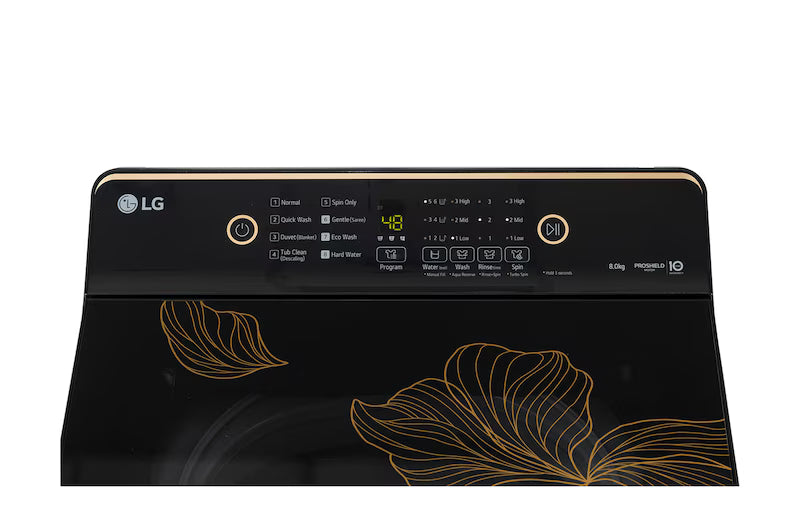 LG:WASHING MACHINE:T80KMOB1Z.ANBQEIL 8 KG Onyx Black