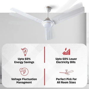 LUKER:CEILING FAN:CEL FAN PANTHER BLDC RMT1200MM IVORY